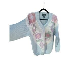 Cabin Creek Vintage 90's Knit Sweater Colorful Size L